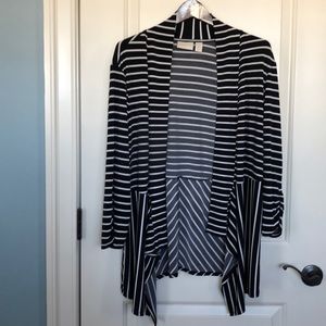 Chico’s size 3 b&b striped cardigan